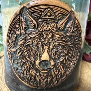 Wolf  Beer Stein handless