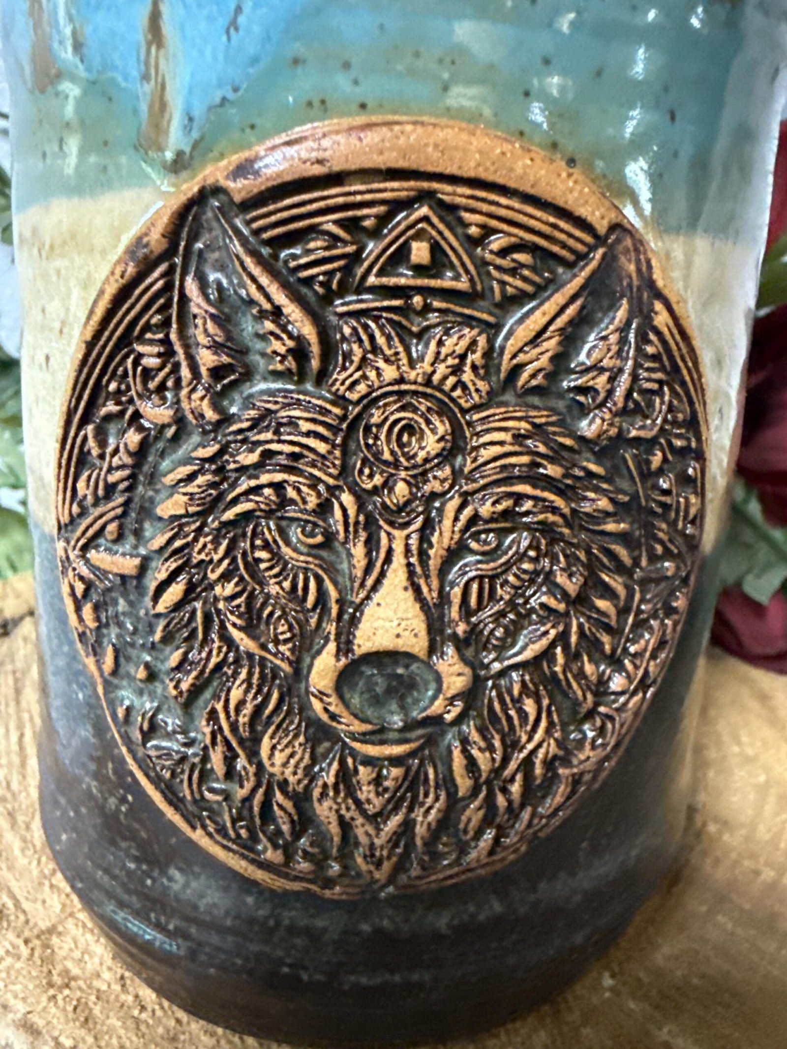 Wolf Beer Stein handless