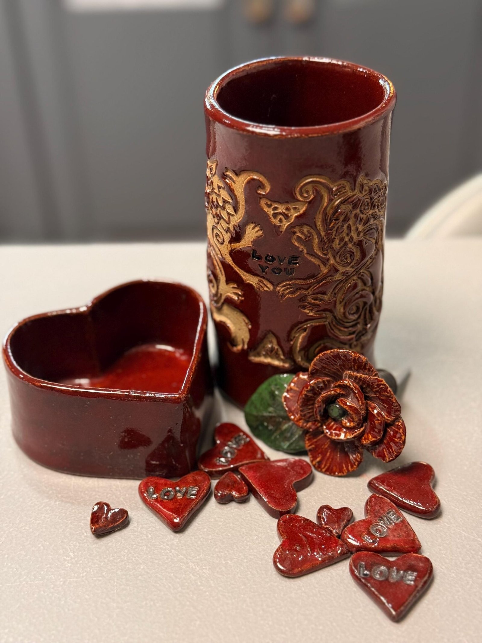 Artisan curated wedding gift set dragons