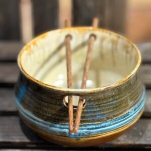 Stoneware noodle chop stick Bowl.