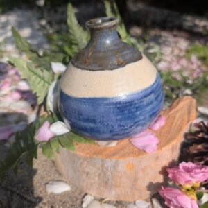 Artisan made stoneware vase.