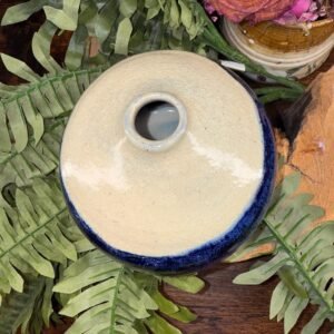 Artisan made stoneware vase.