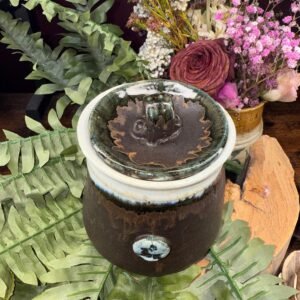 Rustic Deer salt/sugar jar stoneware