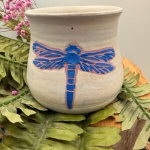Hand made pottery Dragonfly Cup/Goblet