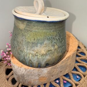 Dragonfly Jar handmade stoneware pottery. 17 oz