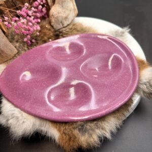 Handmade stoneware deviled egg platter!