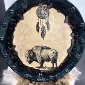 Absolutely gorgeous Buffalo dream catcher  Plate. 10”