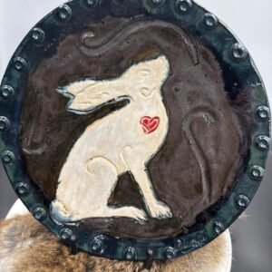 Absolutely gorgeous Bullet Spring Hare, Bunney, Rabbit  Plate. 9” forest core