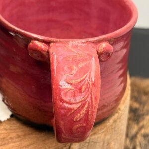 Handmade pretty in pink Coffee mug.