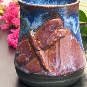 Hand made Dragonfly flower vase