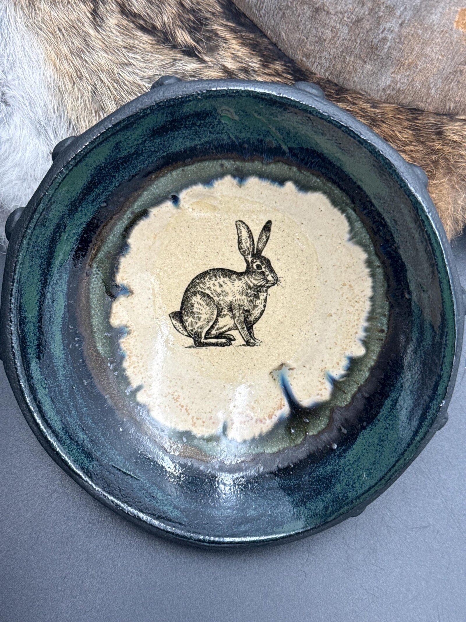 Handmade Stoneware Bunny Bowl