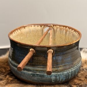 Hand made Ramen pho Bowl chop stick bowl. Stoneware pottery.