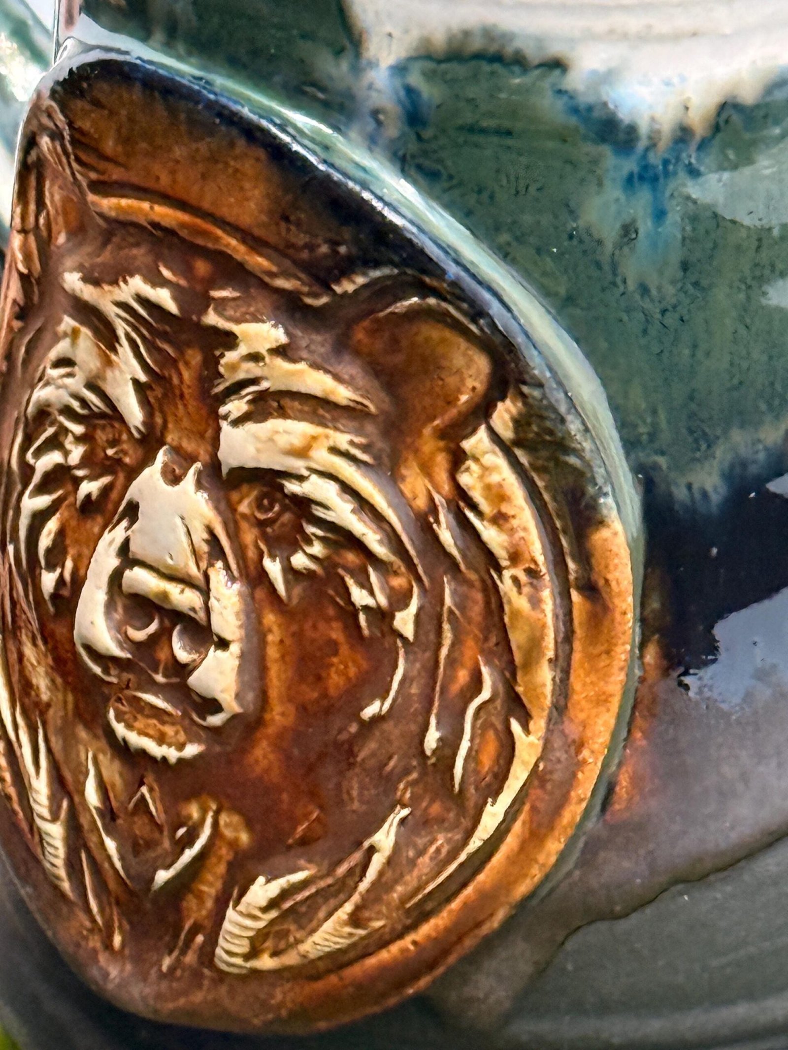 Bear Beer Stein or coffee mug. Hand made 17 oz - Image 2