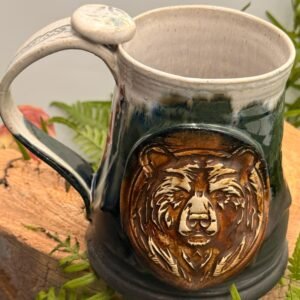 Bear Beer Stein or coffee mug. Hand made 17 oz