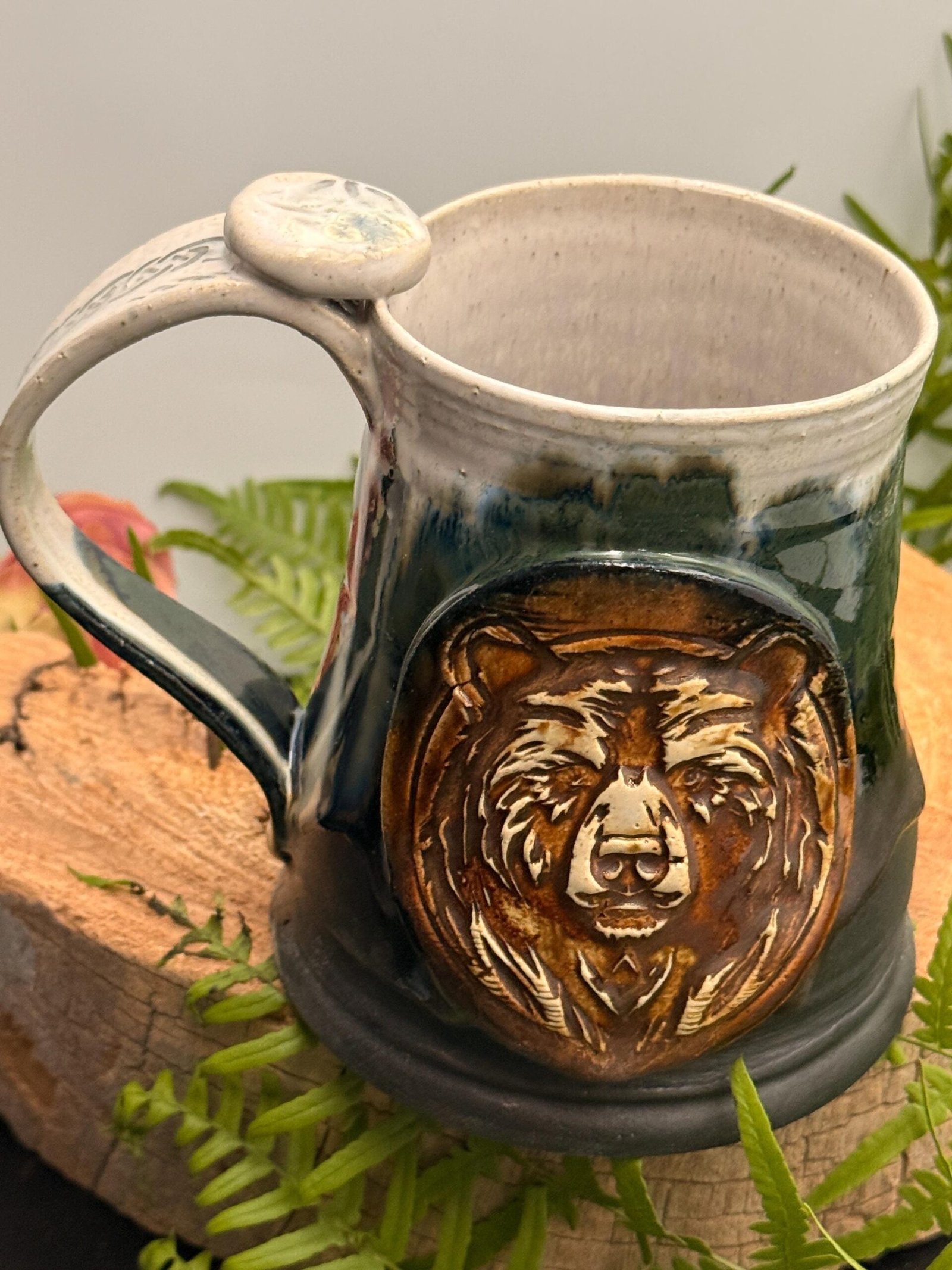 Bear Beer Stein or coffee mug. Hand made 17 oz