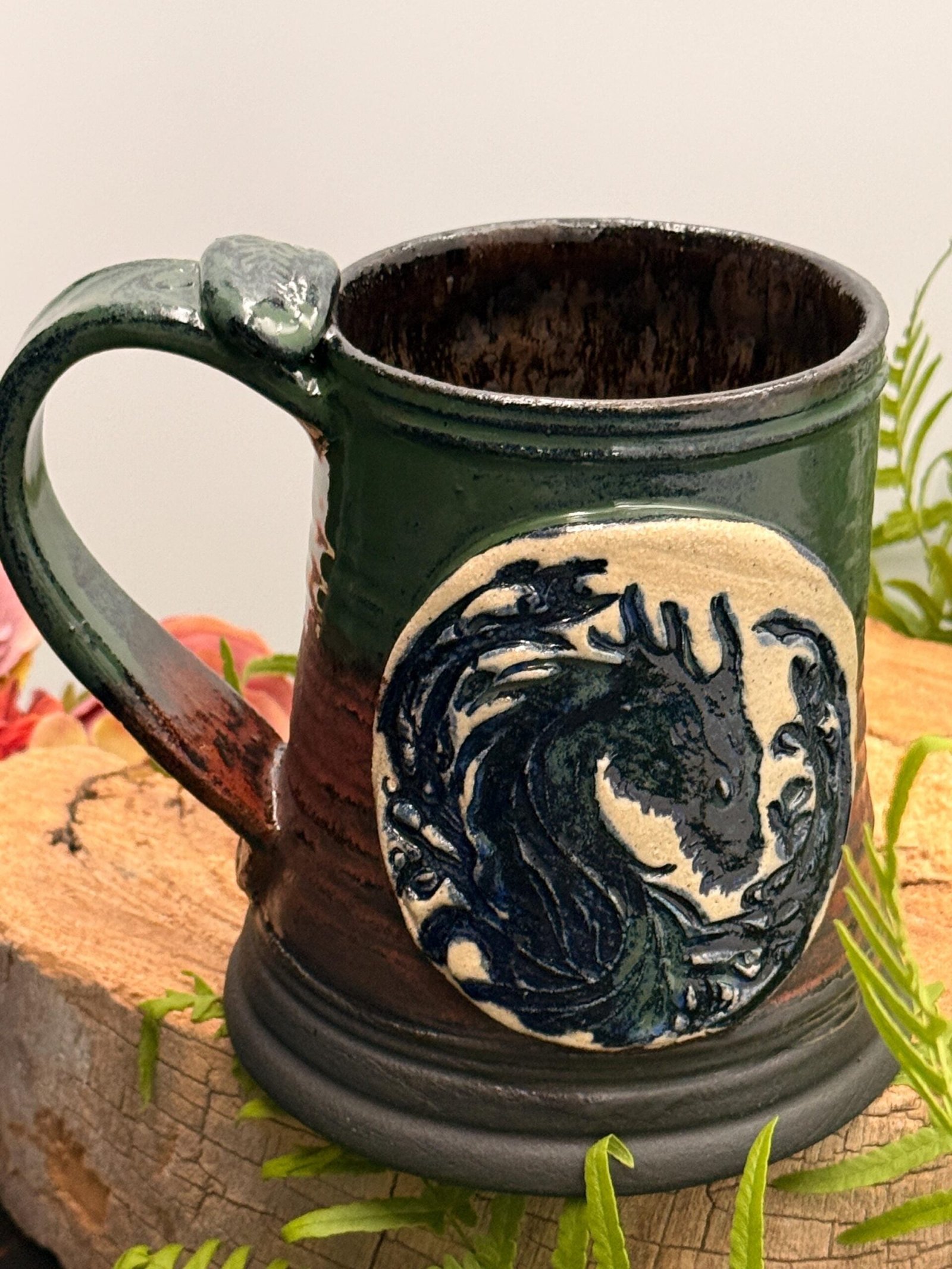 Dragon Beer Stein or coffee mug. Hand made 16 oz